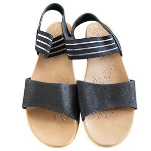 Skechers Luxe Foam Brie Lo'Profile Cork Sandal Stretch Strappy Comfort Women‎ 10